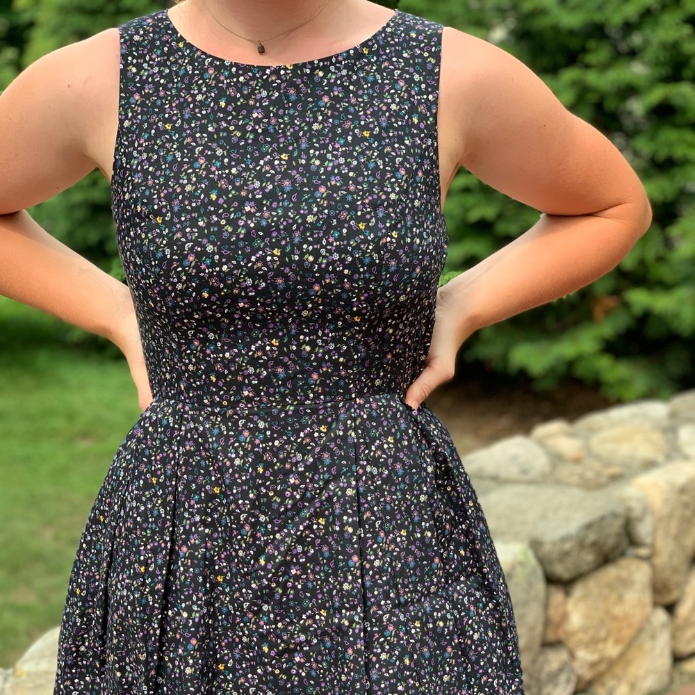 Jack wills black floral dress